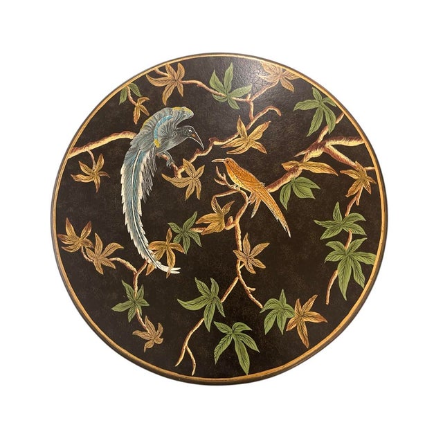 1990s Vintage Italian Hand-Painted Chinoiserie Tray Table by Ganci & C. For Sale - Image 5 of 11