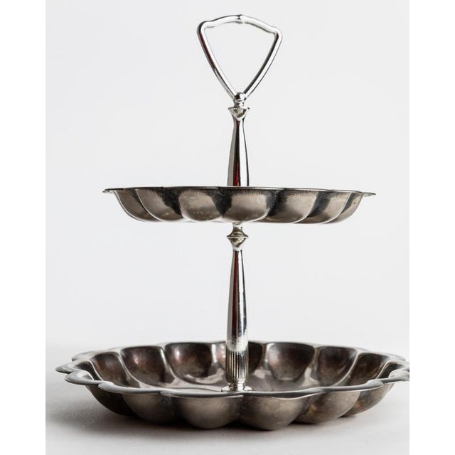 Vintage Silver-Plated Étagère, Italy, 1950s For Sale - Image 6 of 10