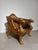 Regal Lion Throne Armchair in Cowhide and Gilded Detail For Sale - Image 4 of 8