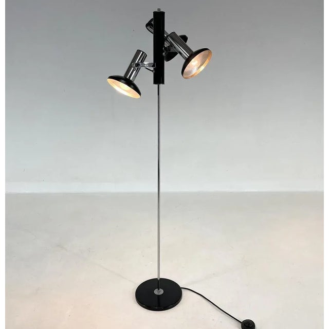 Chrome 3-Spot Floor Lamp, Italy, 1960s For Sale - Image 3 of 13