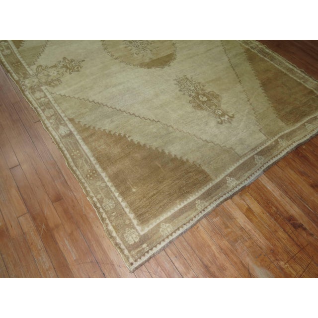 Contemporary Vintage Turkish Kars Formal Medallion Carpet For Sale - Image 3 of 6