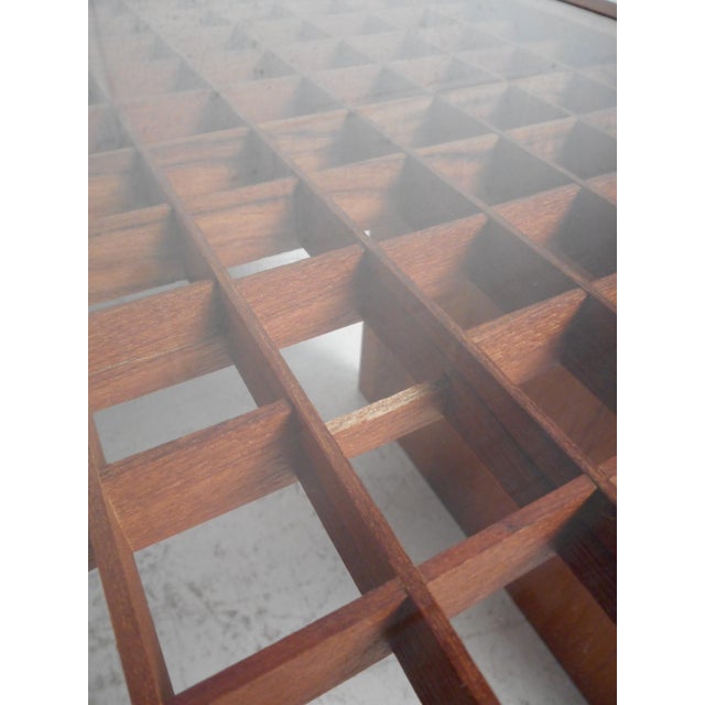 Komfort Mid 20th Century Danish Lattice Top End Tables by Komfort - 2 Pieces For Sale - Image 4 of 12