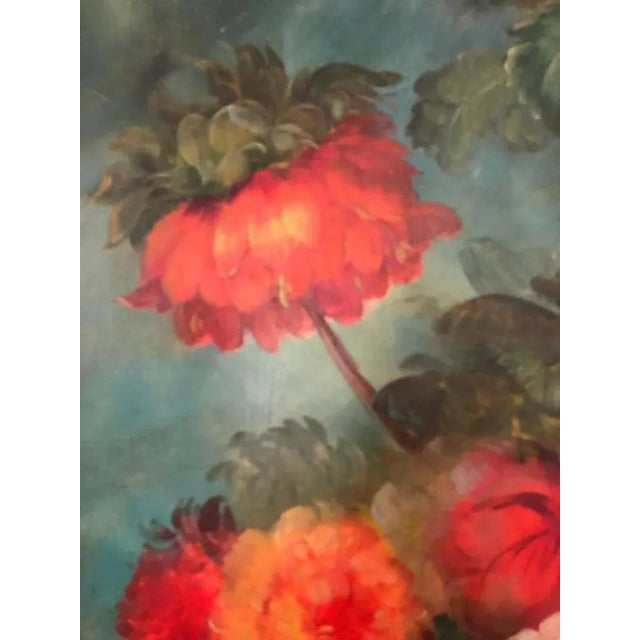 Bouquet of Carnations and Fruit, Still Life, 20th Century For Sale - Image 10 of 14