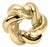 18K Yellow Gold Sculpted Knot Brooch For Sale