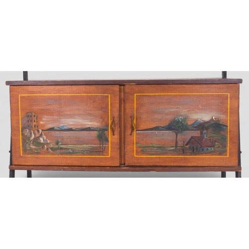 Vintage Cabinet with Painted Doors For Sale - Image 9 of 12