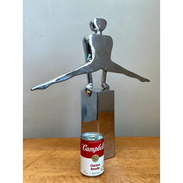 Mid 20th Century Vintage Chrome Figurative Sculpture For Sale - Image 5 of 12