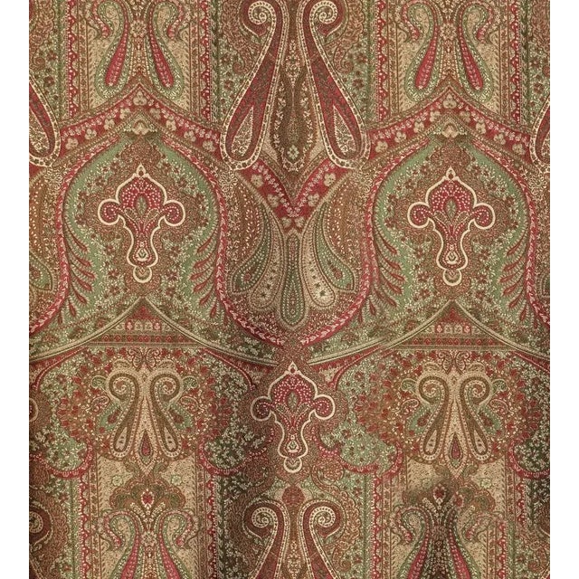 Sample - The House of Scalamandré Cachemire Persiano Fabric, Marrone For Sale