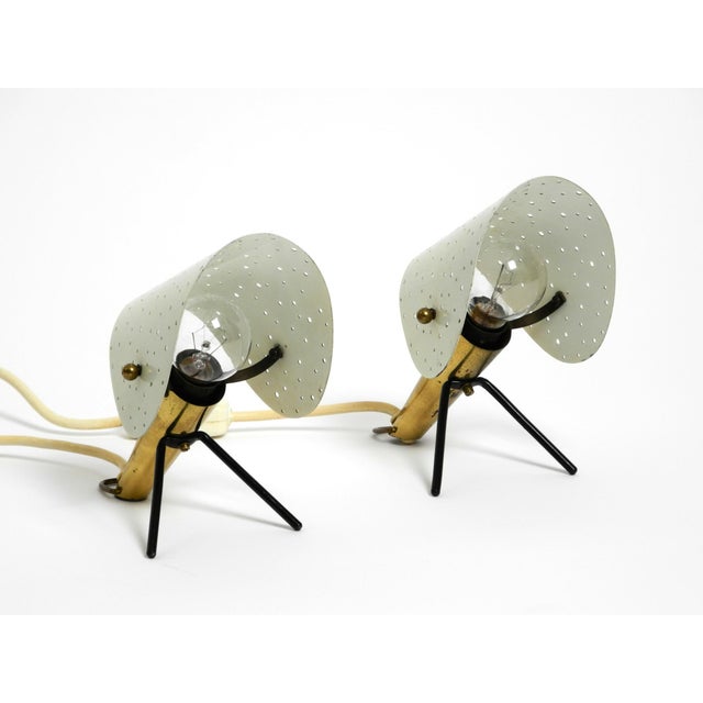 Mid-Century Modern Metal Brass Table Lamps by Ernest Igl for Hillebrand, 1950s, Set of 2 For Sale - Image 10 of 18