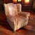 Hickory Manufacturing Company MotionCraft Distressed Leather Recliner. For Sale - Image 4 of 11