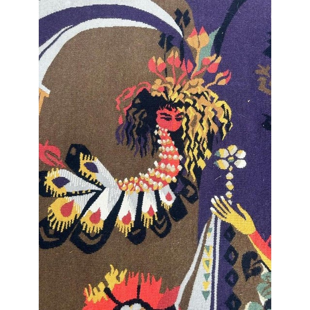 Mid-Century Modern French Tapestry by Mileva for Aubusson, 1940s For Sale - Image 15 of 18