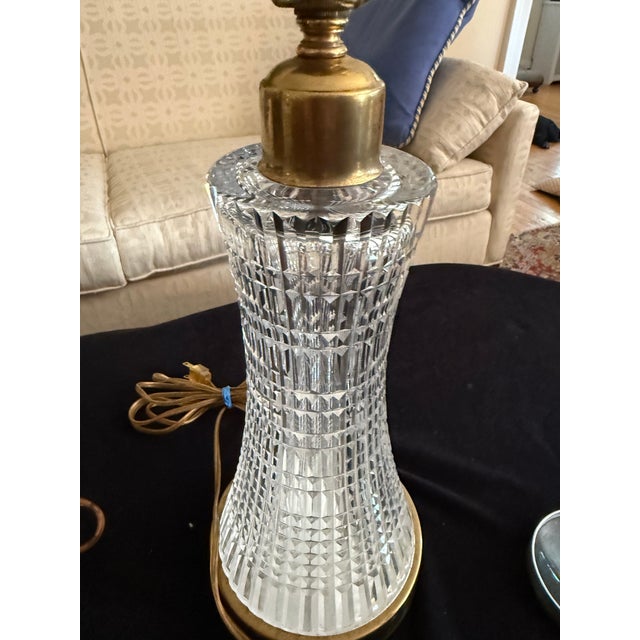 Waterford Crystal Vintage Waterford Crystal Lamps, a Pair For Sale - Image 4 of 6