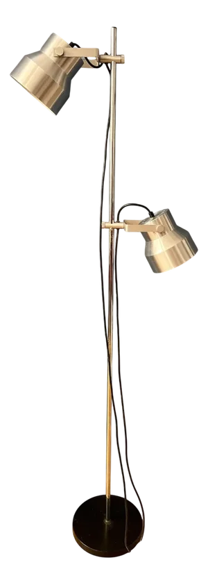 Vintage Space Age Floor Lamp in Silver from Dijkstra