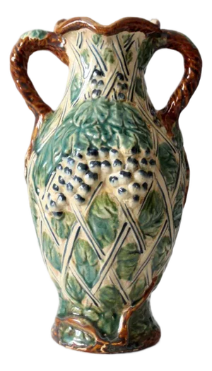 Vintage Majolica Grapevine Vase