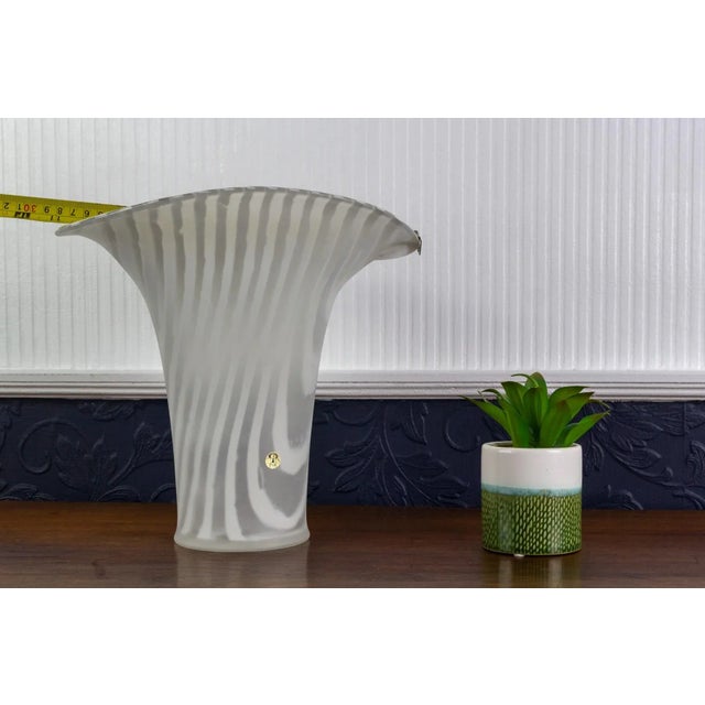 White Striped Glass Vase by Peill & Putzle, 1970s For Sale - Image 9 of 18