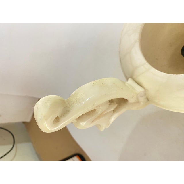 Art Deco Alabaster Urn Uplighter Table Lamp, France, 1960s For Sale - Image 10 of 18