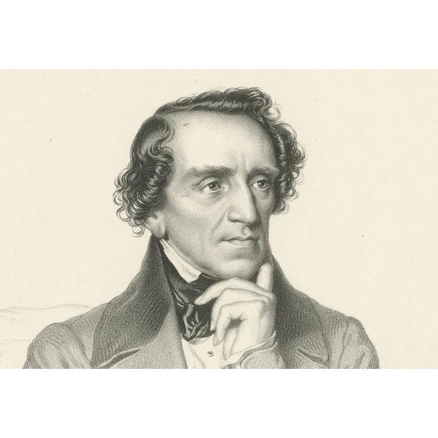Le Gout-Gérard, Portrait of Giacomo Meyerbeer, 19th Century, Lithograph For Sale - Image 4 of 10