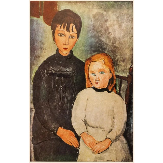 1947 After Amedeo Modigliani "The Two Girls", First Edition Vintage Parisian Lithograph For Sale