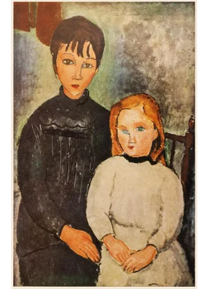 1947 After Amedeo Modigliani "The Two Girls", First Edition Vintage Parisian Lithograph