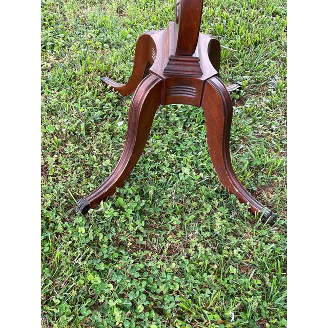 Wood 1970s Vintage Pair Wooden Harp Style Tea Tables For Sale - Image 7 of 9