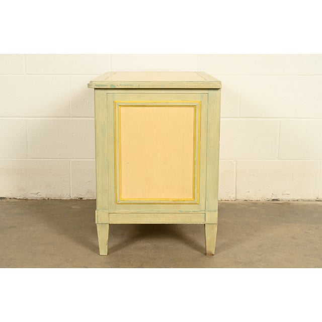 Baker Furniture French Regency Louis XVI Cream Lacquered Nightstand, Circa 1960s For Sale - Image 12 of 14