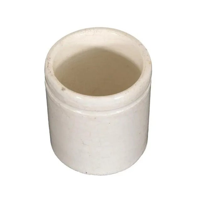 French Small 19th Century Antique French Ironstone Preserving Pots or Pots à Confiture For Sale - Image 3 of 9