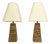 Vintage Woven Rattan Table Lamps, 1970s, Set of 2 For Sale