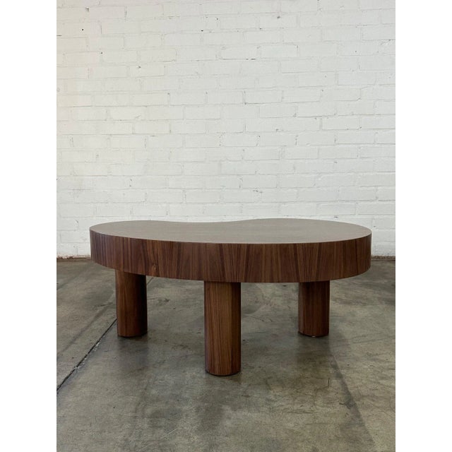 Small Kidney Two Tiered Coffee Table Set- Walnut For Sale - Image 9 of 11
