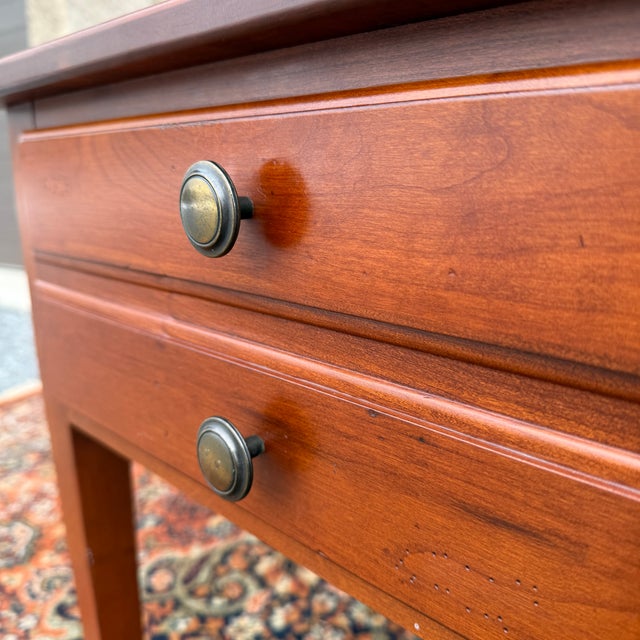 1990s 1990s Knob Creek American Shaker Solid Cherry Side Table With Drawer (34-8011) For Sale - Image 5 of 14