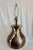 Ceramic Mid Century Modern Brown White Drip Glaze Pottery Lamp For Sale - Image 7 of 12