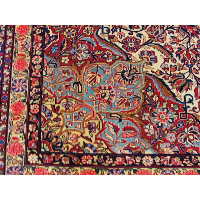 Antique Persian Dabbir Kashan Carpet, Very Fine For Sale - Image 4 of 9