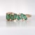 Zig Zag Yellow Gold Natural Diamond & Emerald Ring For Sale - Image 9 of 14