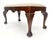 Chippendale Carved Mahogany Ball & Claw Chippendale Feet Ultra Suede Upholstery Bench MINT For Sale - Image 3 of 8