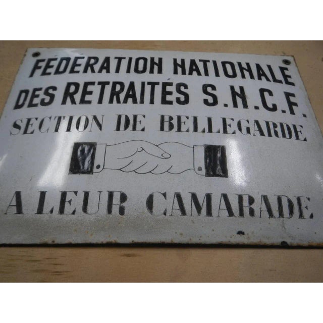 France Trade Union Metal Plaque, 1920s For Sale - Image 3 of 8