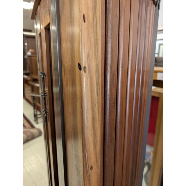 1990s Rare Rick Brunner Live-Edge Walnut Curio Cabinet For Sale - Image 16 of 17