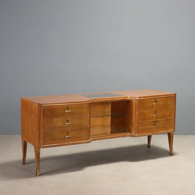 Vintage Chest of Drawers in Mahogany and Burl, 1960s For Sale - Image 10 of 10
