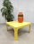 Color up your room! With this crazy yellow vintage design coffee table in Space Age style. Period: 70s. A design by the...