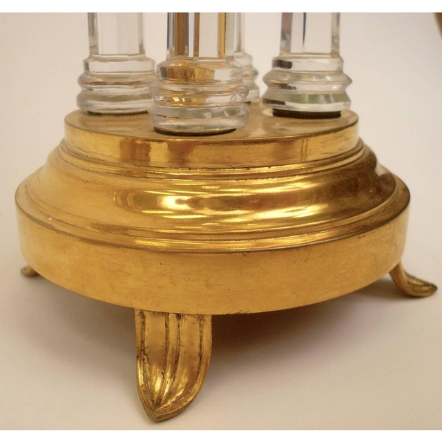 Late 18th Century Pair of Gilt Bronze and Cut Crystal Candelabra, Attributed to William Parker For Sale - Image 5 of 10