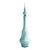 Large Empoli Cased Blue Glass Genie Bottle Decanter Mid Century Modern For Sale