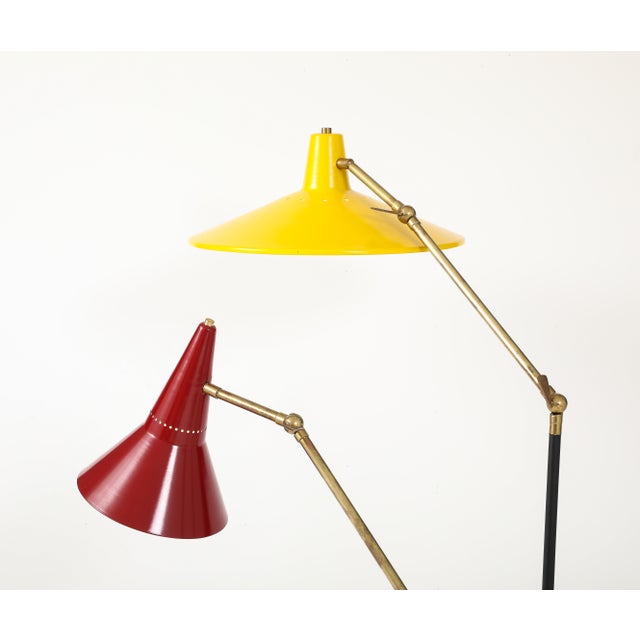 1960's Mid-Century Modern Style After Stilnovo Two Arm Adjustable Italian Floor Lamp For Sale - Image 9 of 18