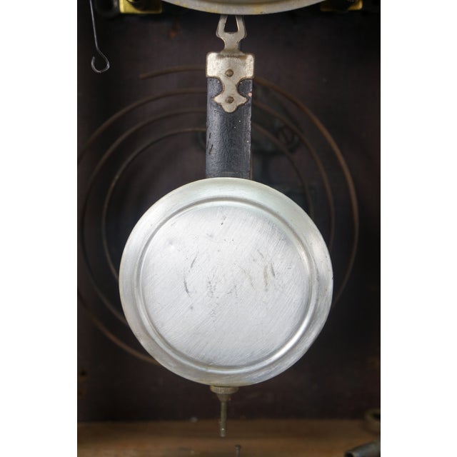 Mid 20th Century Mastery Kyoritu Mahogany Copper Horse Equestrian Regulator Wall Clock 27" For Sale - Image 9 of 17