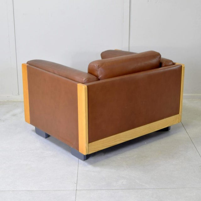 Animal Skin 920 Armchair in Cognac Leather by Afra & Tobia Scarpa for Cassina, 1970s For Sale - Image 7 of 11