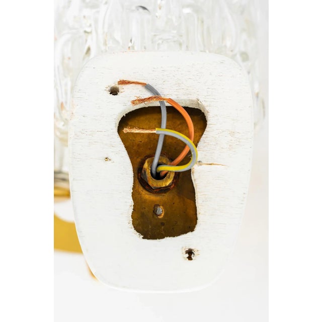 1950s Structured Glass Wall Lamps by Rupert Nikoll, Vienna, Austria, 1950s, Set of 2 For Sale - Image 5 of 12