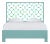 Mar Platform Bed Queen, Turquoise For Sale