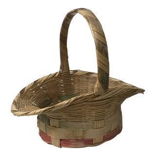 Vintage Mexican Bonnet Easter Basket For Sale