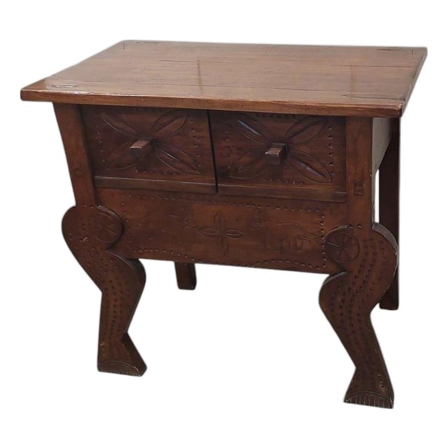 Guatemalan Nahuala Custom Carved Console or Side Table For Sale