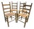 Set of Four Early 20th Century American Ladder-Back Wood and Deer Hide Chairs. For Sale