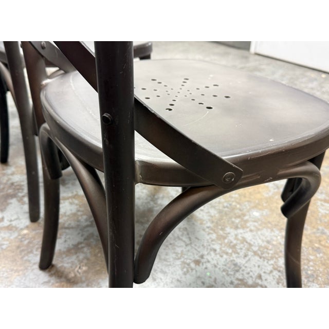 Restoration Hardware Metal Madeleine Side Chairs, Set of Twelve For Sale - Image 11 of 12