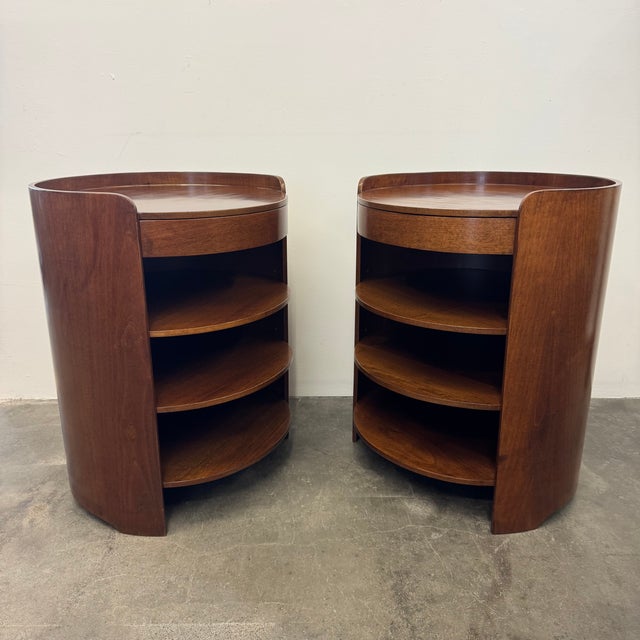 Wood Vintage Bedside Tables by Luigi Caccia Dominioni for Azucena, 1960s, Set of 2 For Sale - Image 7 of 7
