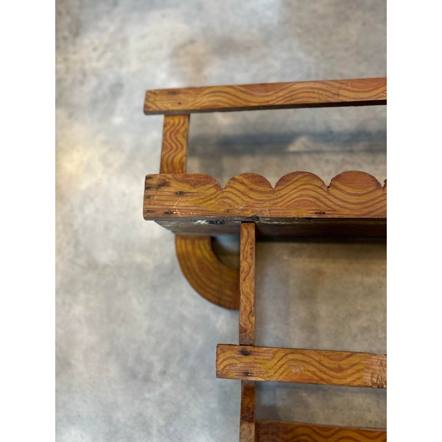 Late 19th Century Antique Grain Painted Plate Shelf For Sale - Image 9 of 12