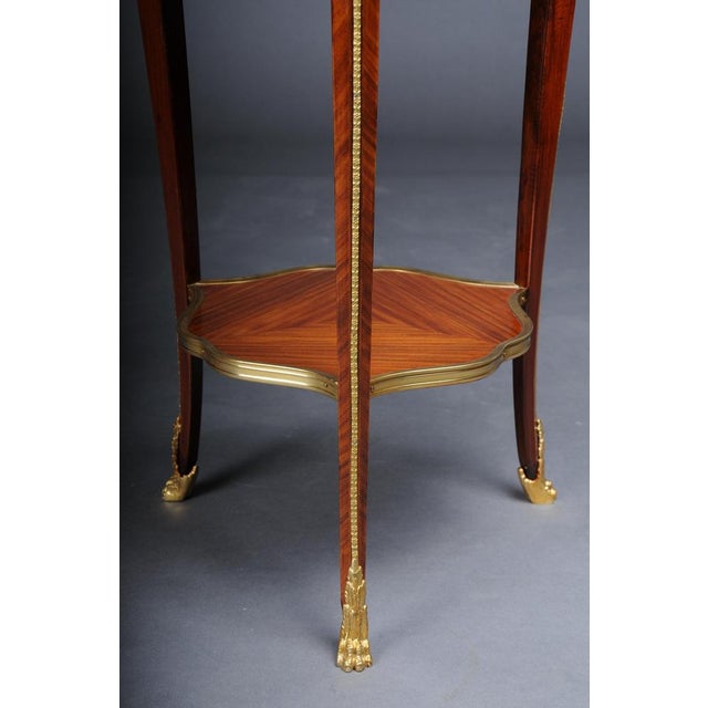 Brown 20th Century French Louis XV Style Salon Side Table in Style of F. Linke For Sale - Image 8 of 14